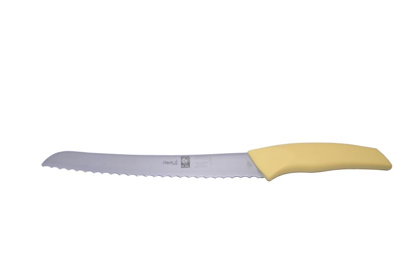 Нож для хлеба 200/320 мм. с волн. кромкой, желтый I-TECH Icel /1/12/