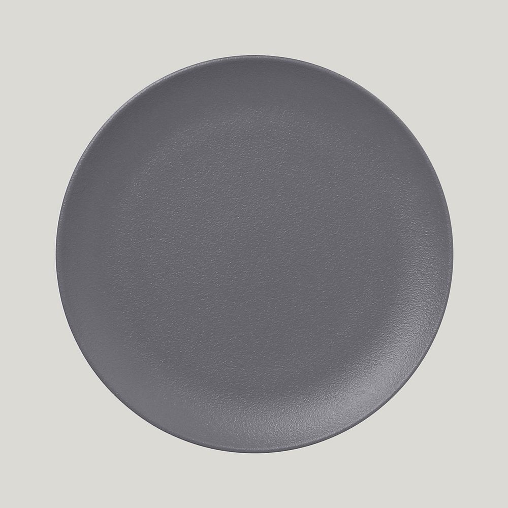 Тарелка RAK Porcelain NeoFusion Stone круглая плоская 27 см (серый цвет)