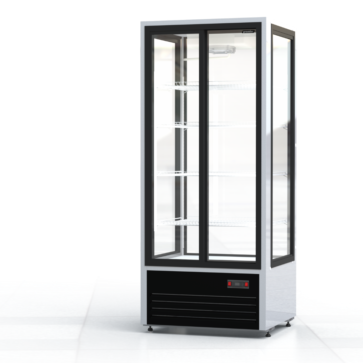 Шкаф холодильный ПРЕМЬЕР ШВУП1ТУ-0,75К4 (двери-купе, остекление с четырех сторон)