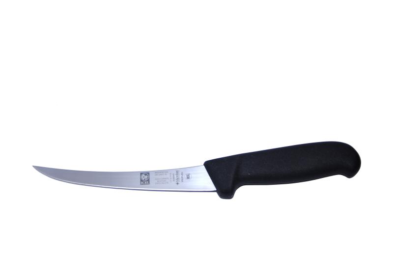 Нож обвалочный 150/290 мм. изогнутый, гибкое лезвие, черный SAFE Icel /1/