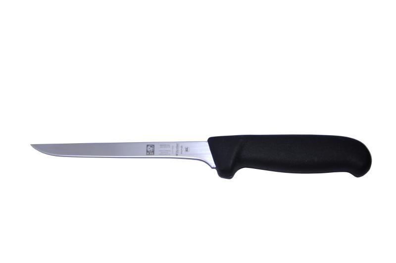 Нож обвалочный 150/280 мм. узкое жесткое лезвие, черный SAFE Icel /1/6/ ТП