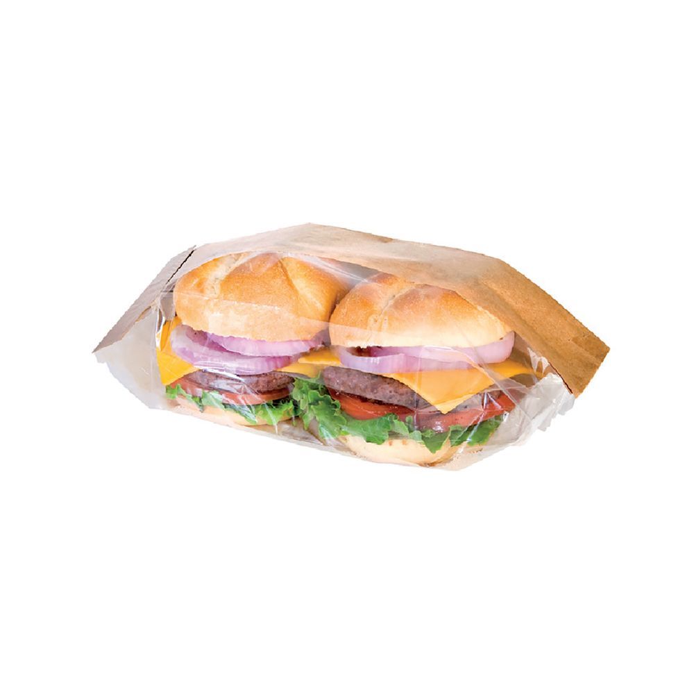 Пакет для сэндвича с окном 9+5,5*18 см, крафт-бумага, 250 шт/уп, Garcia de PouИспания