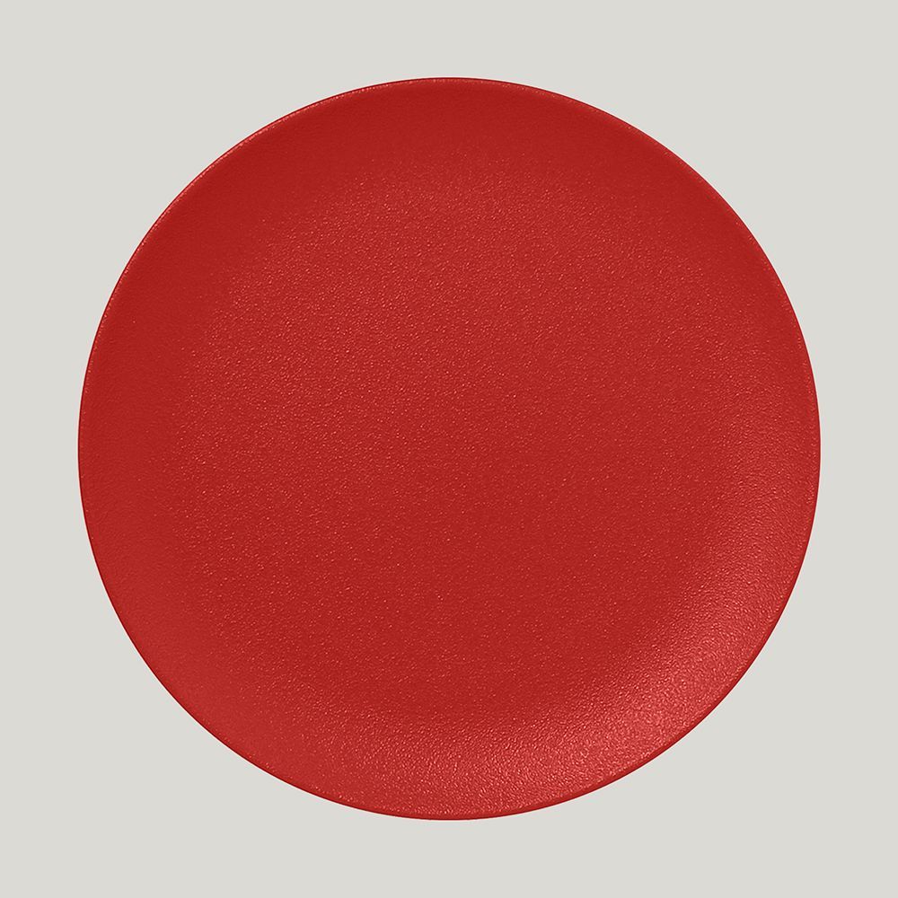 Тарелка RAK Porcelain NeoFusion Ember круглая плоская, 29 см (алый цвет) NFNNPR29BR