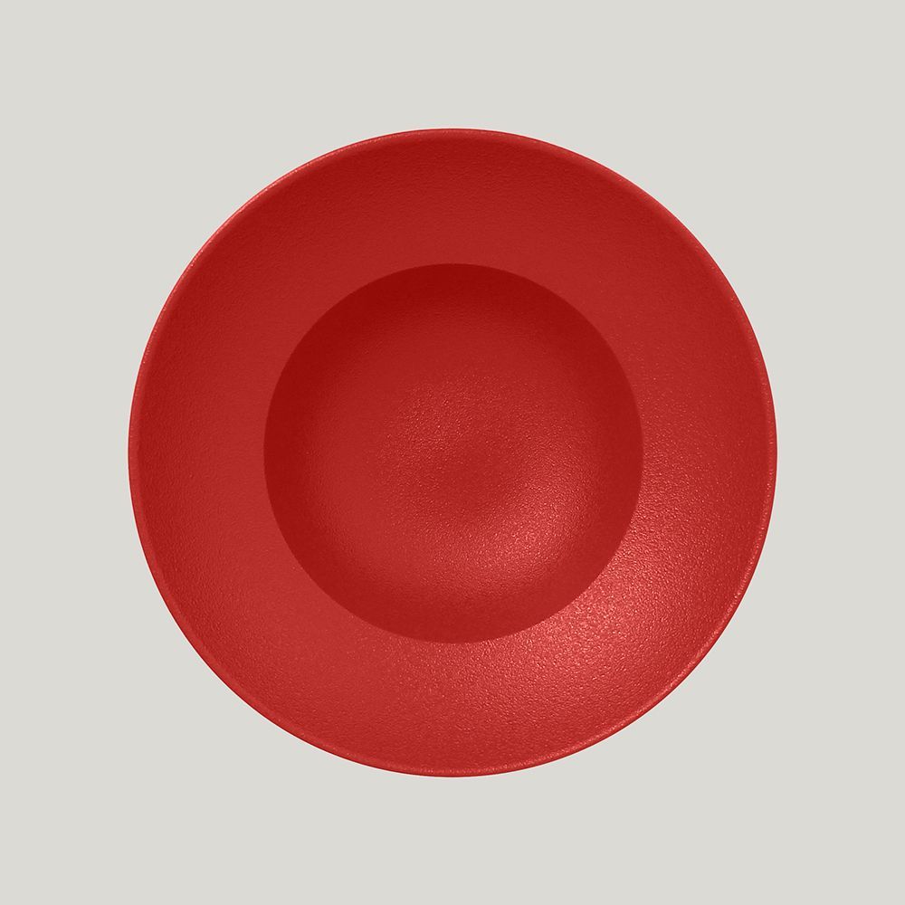 Тарелка RAK Porcelain Neofusion Ember круглая глубокая, 23 см (алый цвет)