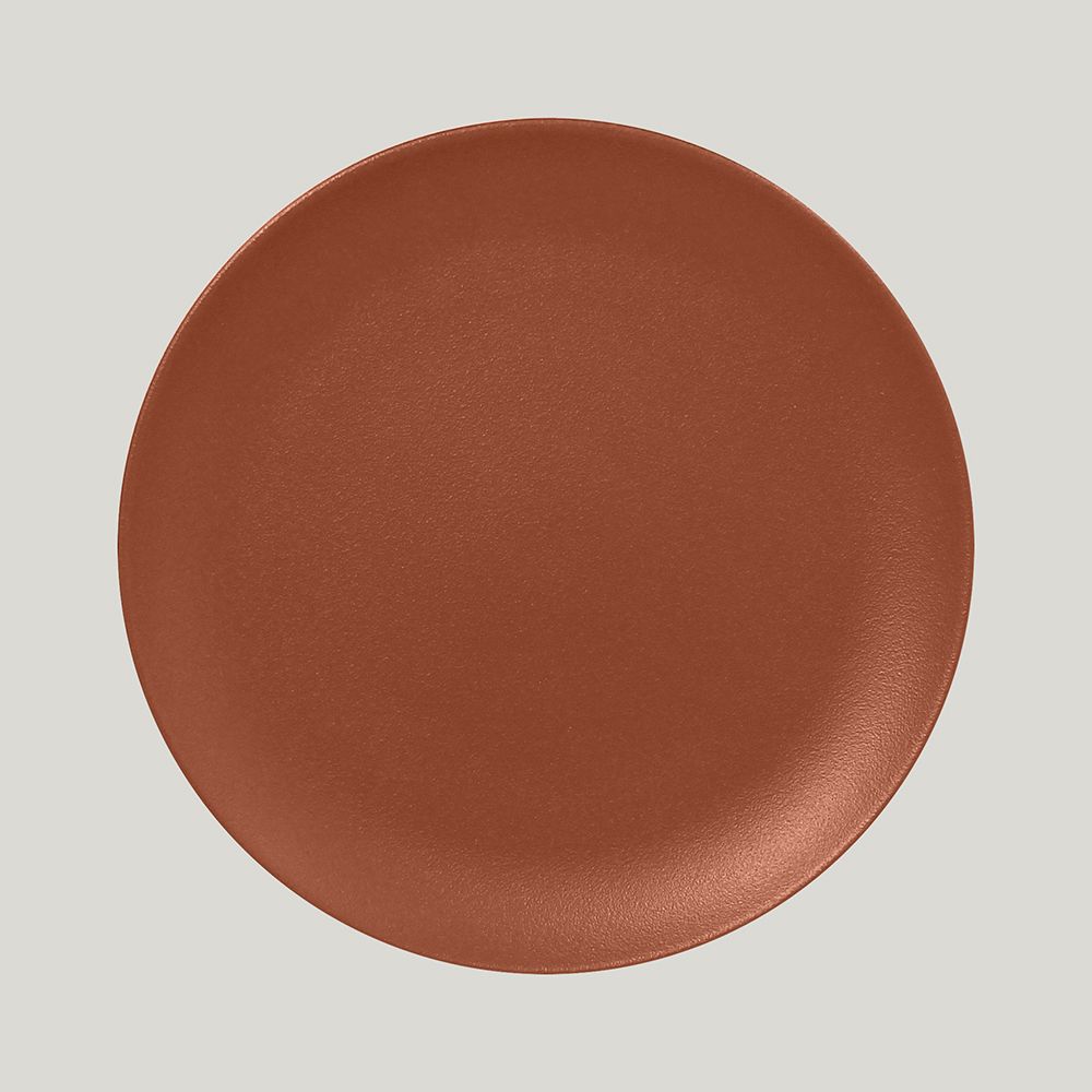 Тарелка RAK Porcelain Neofusion Terra круглая плоская 27 см (терракоторый цвет)
