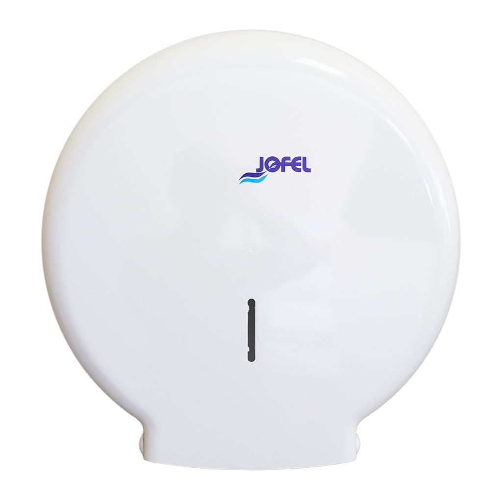 Диспенсер для туалетной бумаги Jofel, для рулона 300 м, втулка 45 мм, ABS-пластик, белый