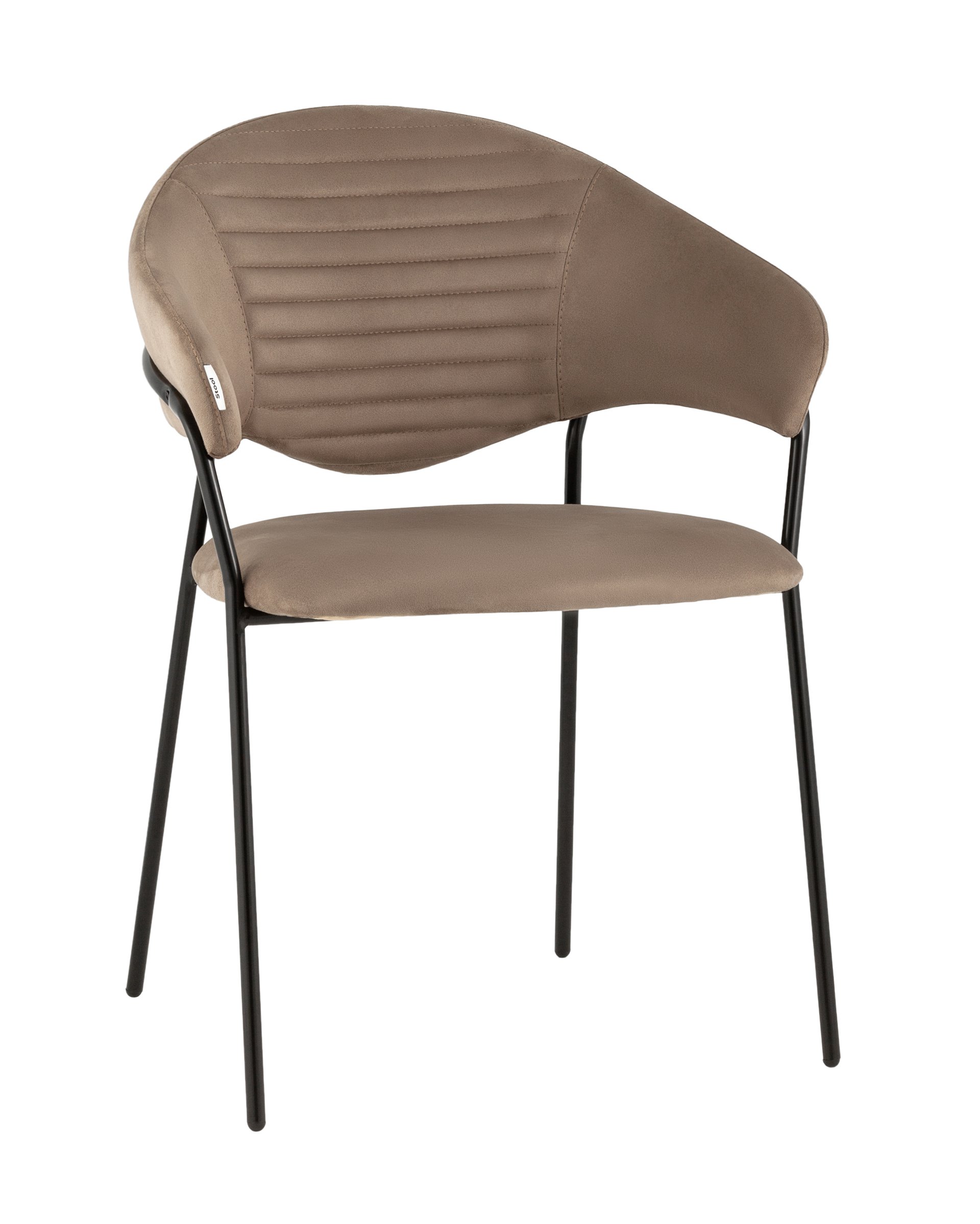 Стул-кресло «Алекса иск замша» с мягким сиденьем (окрашенный каркас)