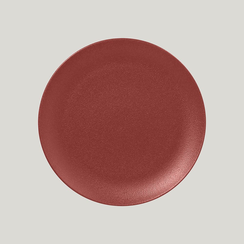 Тарелка RAK Porcelain NeoFusion Magma круглая плоская 24 см (кирпичный цвет)