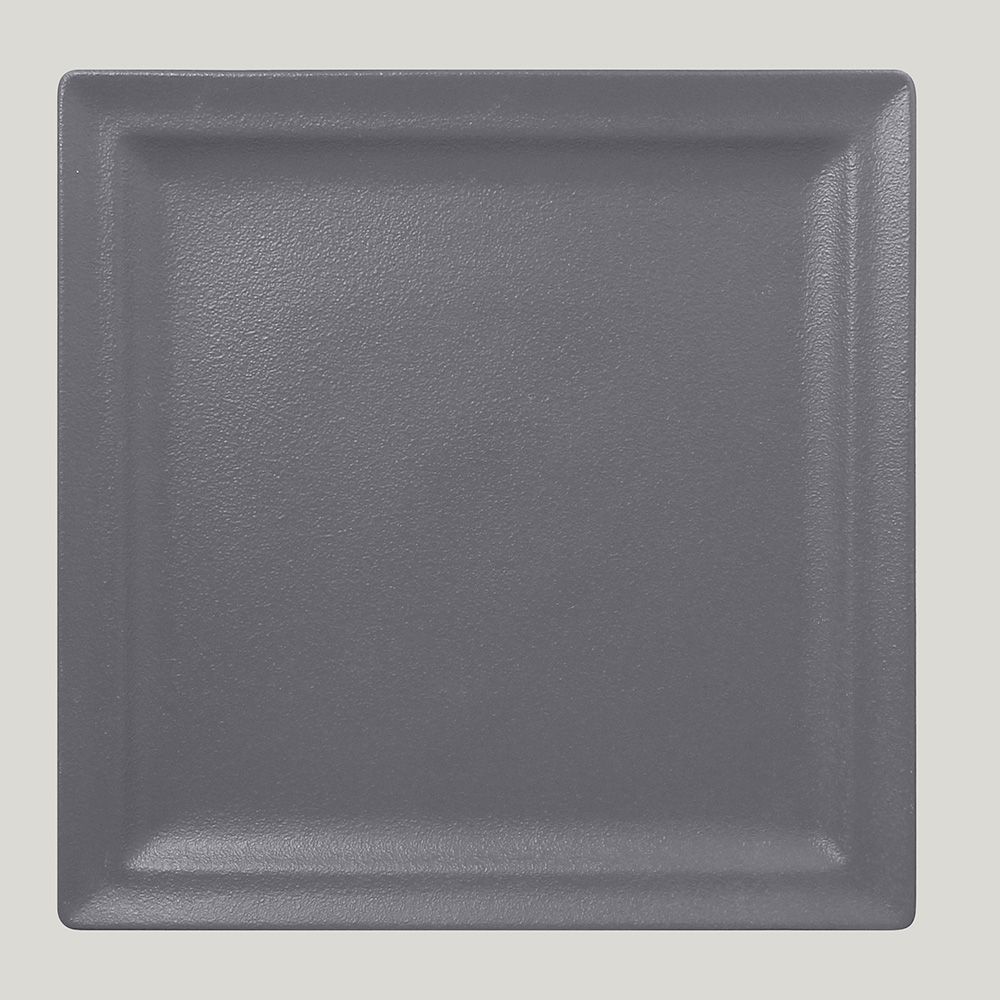 ТарелкаRAK Porcelain NeoFusion Stone квадратная плоская, 30 см (серый цвет)