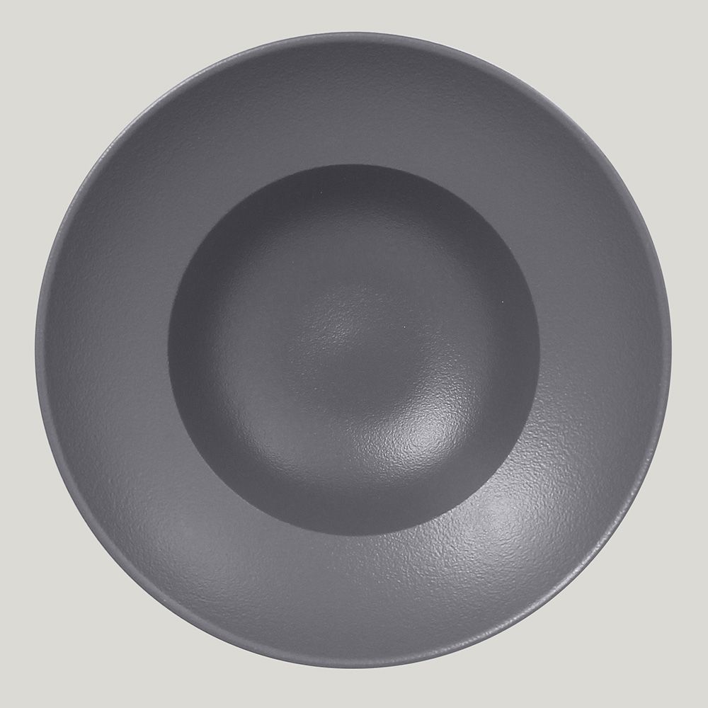 Тарелка RAK Porcelain NeoFusion Stone круглая глубокая, 26 см (серый цвет) NFCLXD26GY