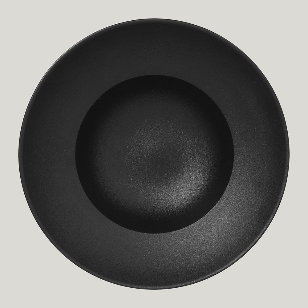 Тарелка RAK Porcelain NeoFusion Volcano круглая глубокая, 23 см (черный цвет) NFCLXD23BK