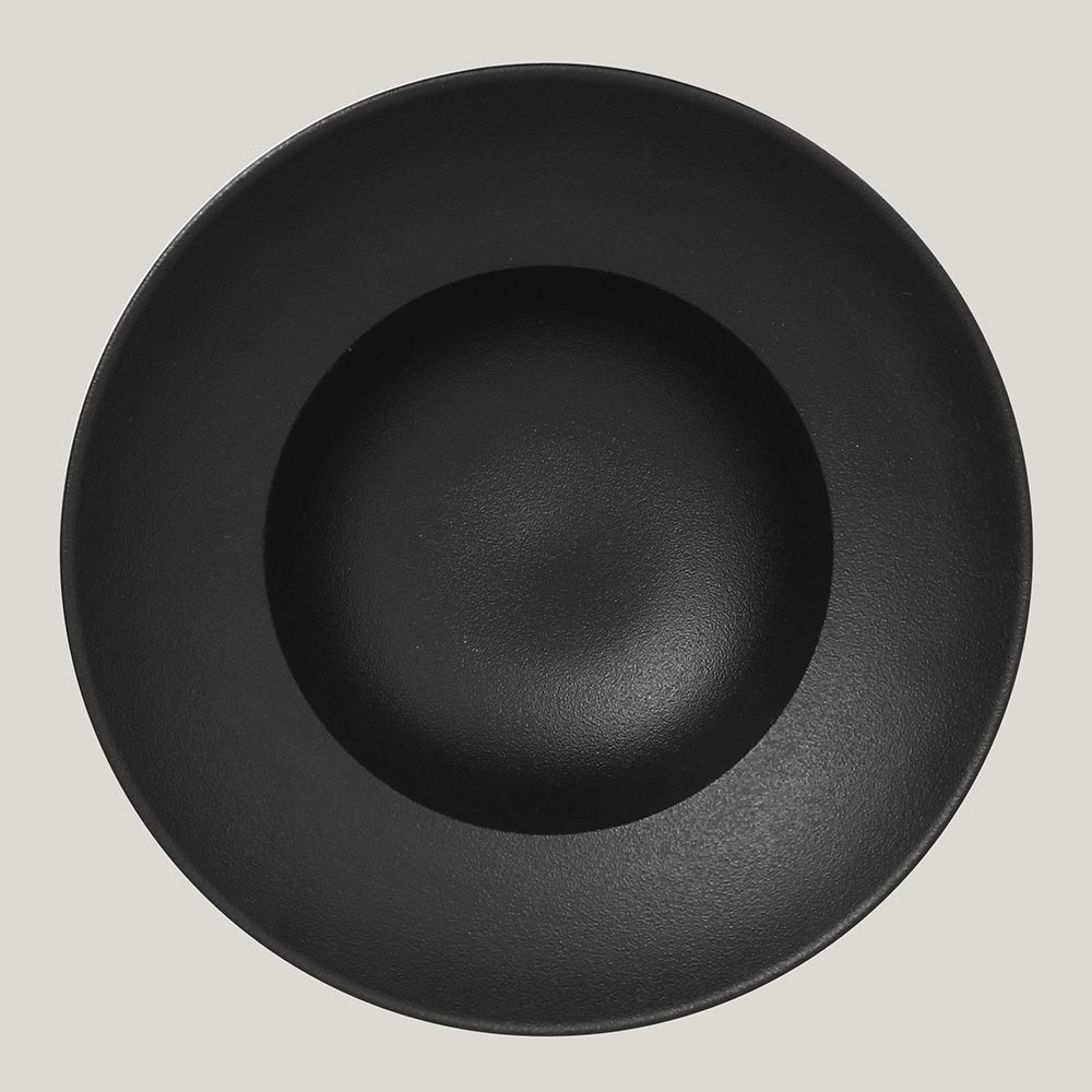 Тарелка RAK Porcelain NeoFusion Volcano круглая глубокая, 26 см (черный цвет) NFCLXD26BK