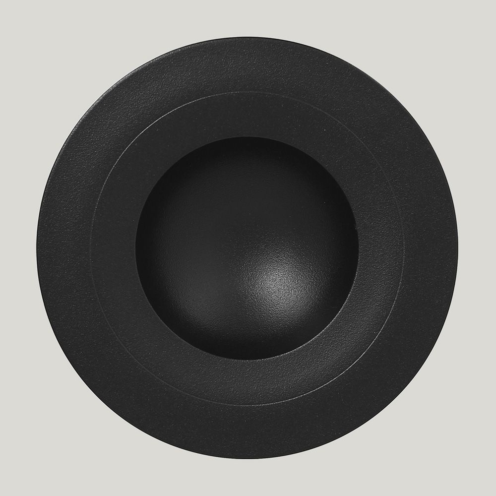 Тарелка RAK Porcelain NeoFusion Volcano круглая глубокая, 23 см (черный цвет)