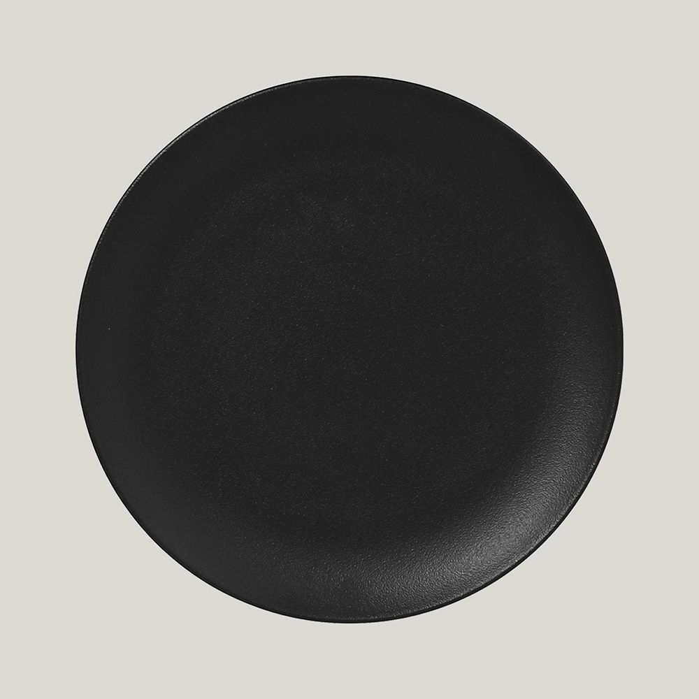 Тарелка RAK Porcelain NeoFusion Volcano круглая плоская 27 см (черный цвет)