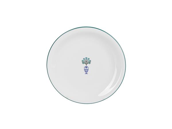 Тарелка мелкая 18 см, кант зеленый, Vaso Piccolo DS13