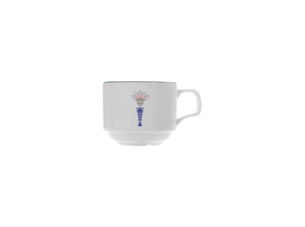 Чашка чайная 200 мл, кант зеленый, Vaso Piccolo DS19