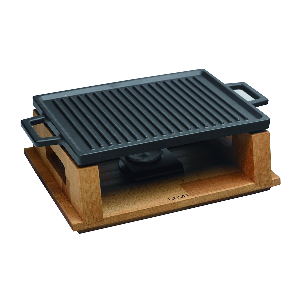 Hot Plate and wooden service stand. Rectangular. Dimension 22x30cm. ((не ивключает горелку)