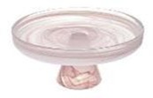 Блюдо на ножке d 28 см h 13 см, стекло, цвет / декор бело-розовый, Asos