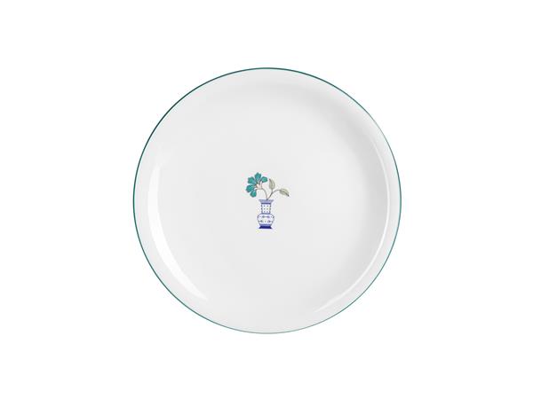Тарелка мелкая 28 см, кант зеленый, Vaso Piccolo DS18