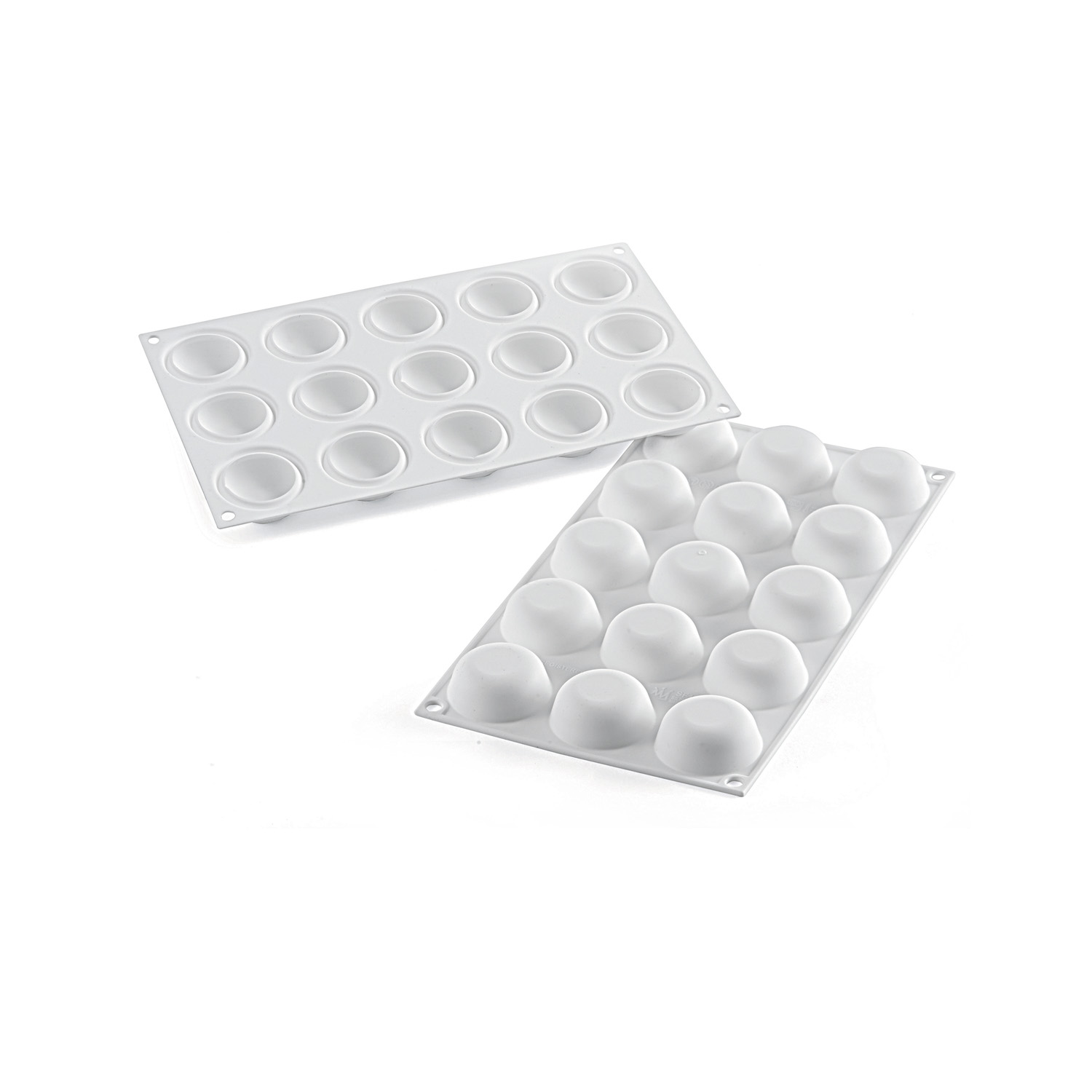 Форма для выпечки 15 ячеек 26 мл. d=45 мм. h=20 мм. Шар силикон Silikomart /1/10/