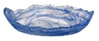 Блюдо овальное 19x8,5 см h 2,5 см, стекло, стекло, цвет / декор синий, Fenice