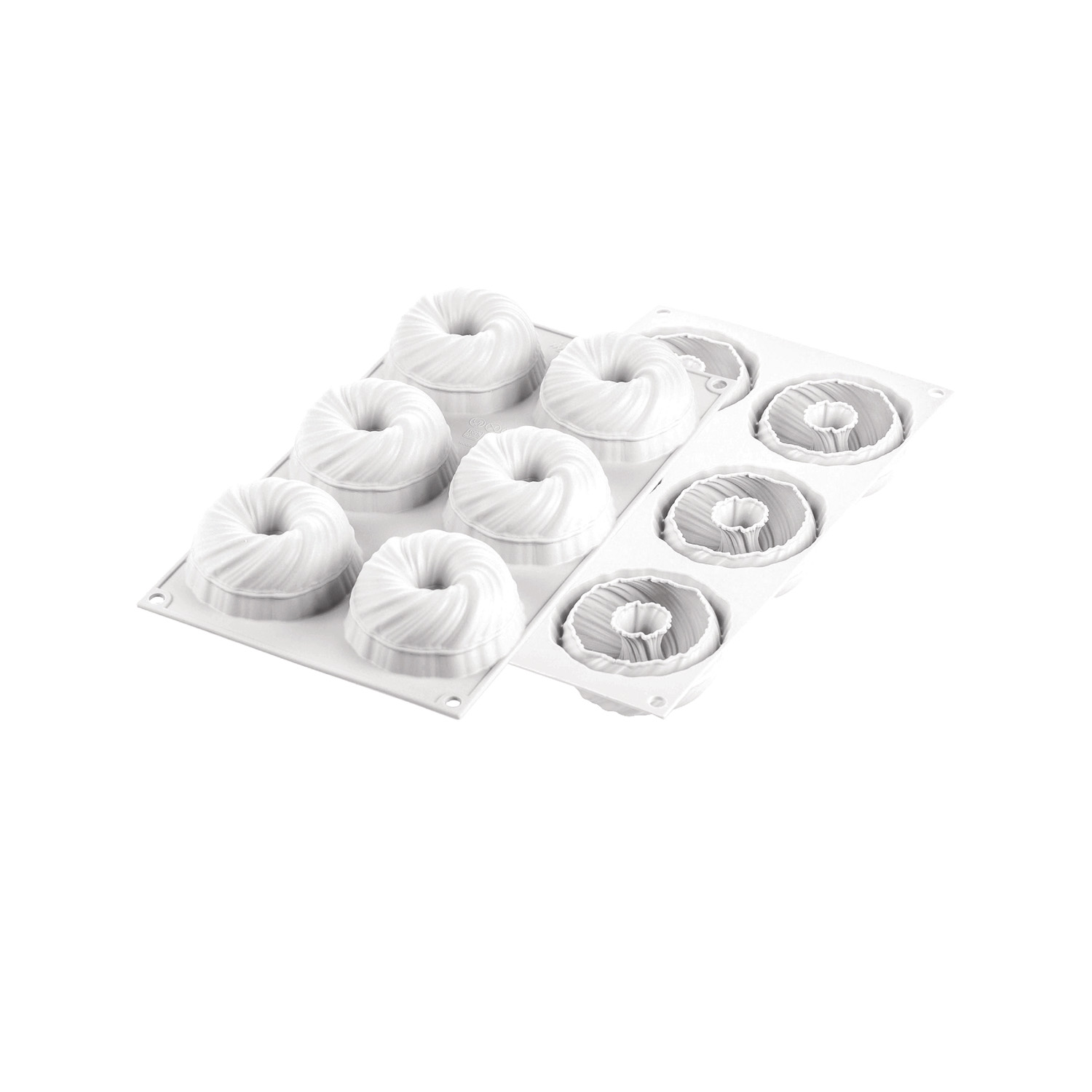 Форма для выпечки 105 мл. 6 ячеек d=75 мм. h=35 мм. Переплетение силикон Silikomart /1/10/