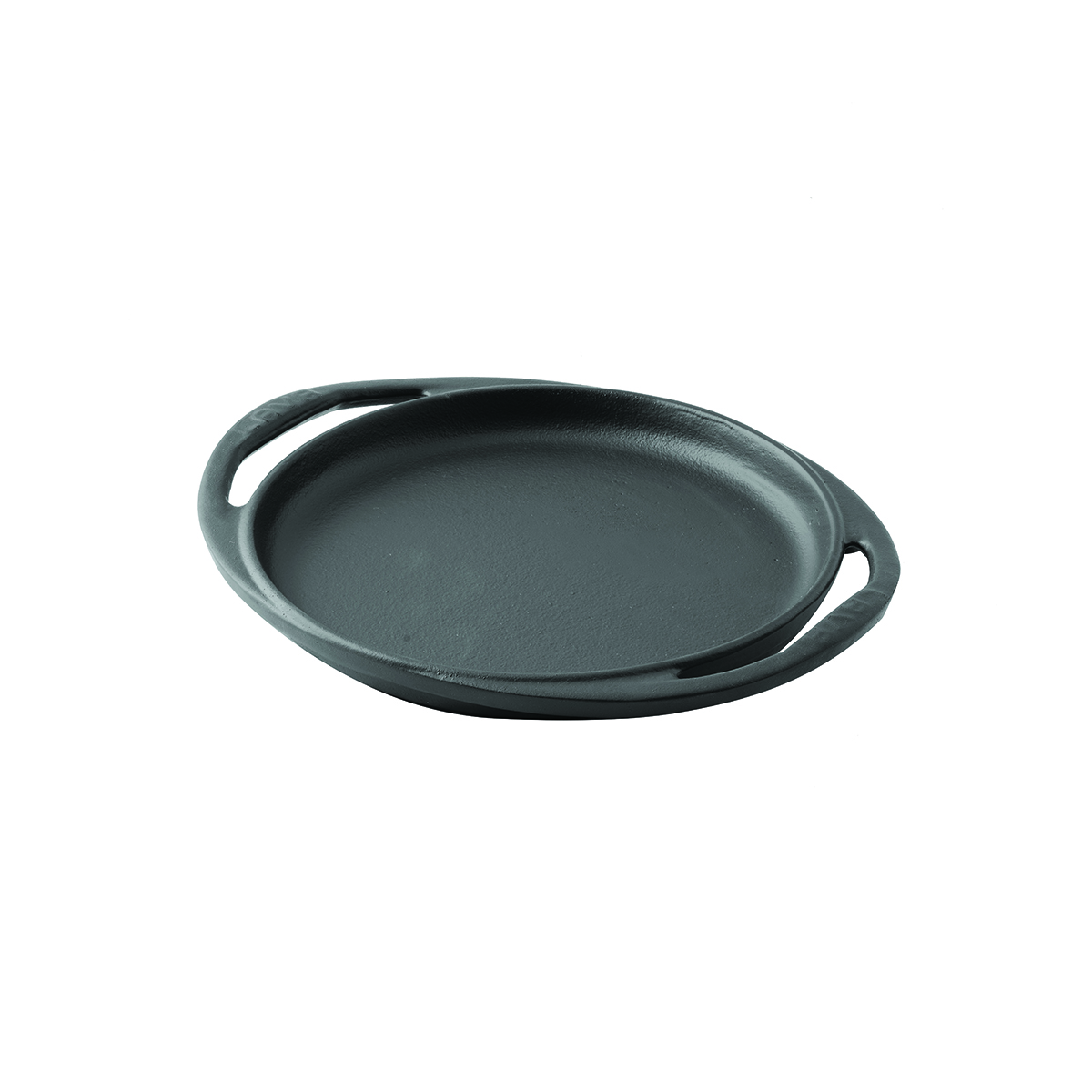 Frying / Grill Pan, Round, integral metal handles. Color:Black. Diameter(Ø)24cm.