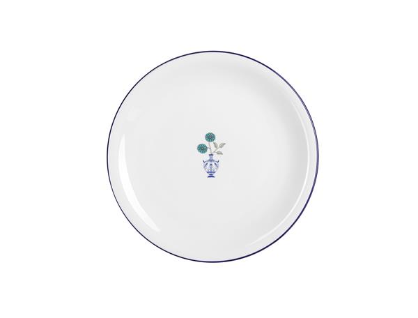 Тарелка мелкая 28 см, кант синий, Vaso Piccolo DS17