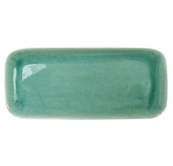 Блюдо прямоугольное 33x14,5 см, h 2 см, цвет jade, Tourron