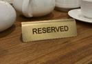 Табличка RESERVED латунная, 10х3,5 см