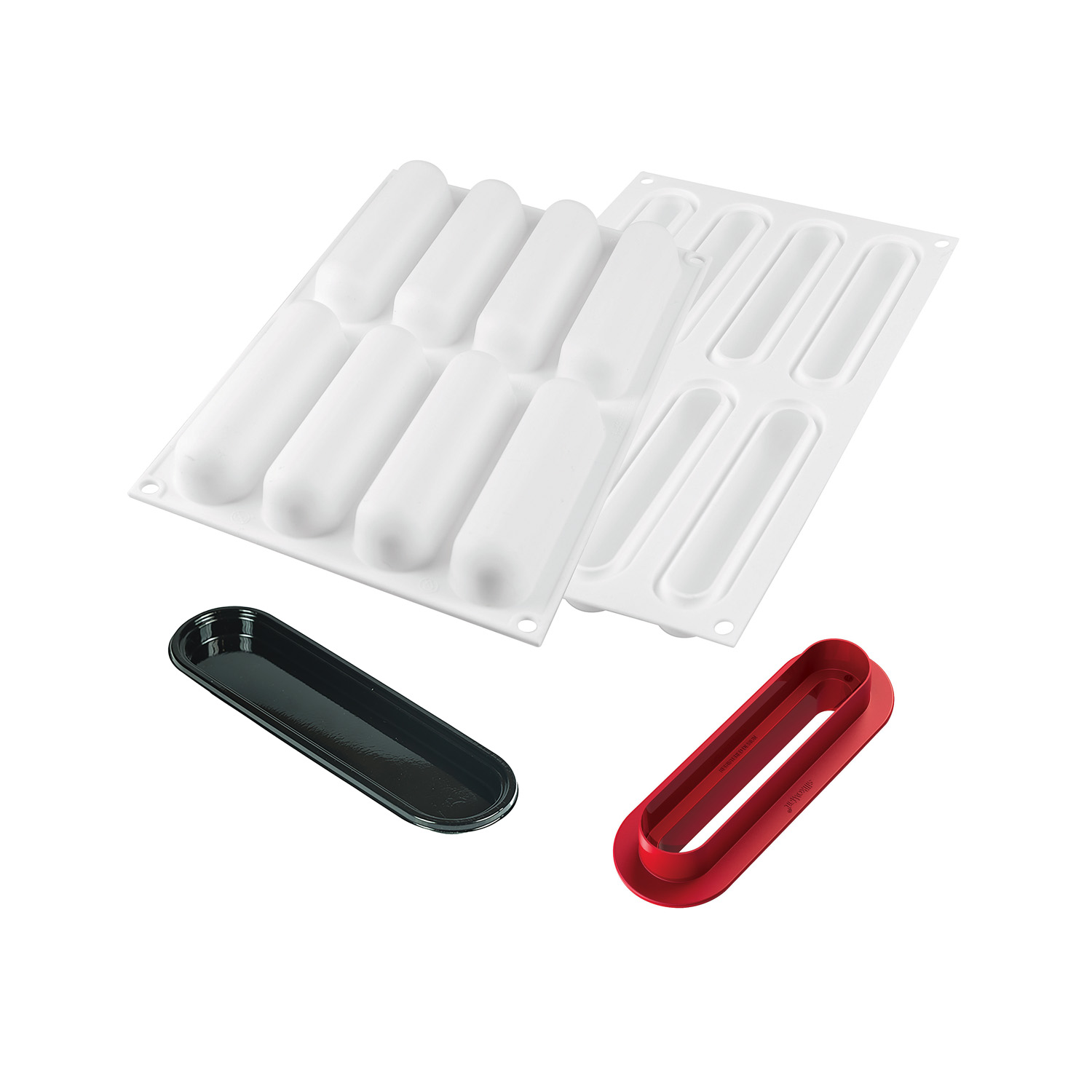 Форма для выпечки 75 мл. 8 ячеек 126*27 мм. h=27 мм. Цилиндр силикон Silikomart /1/10/