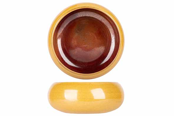 Салатник с закругленным бортом d 12,6 см h 5,9 см, Elements Mustard
