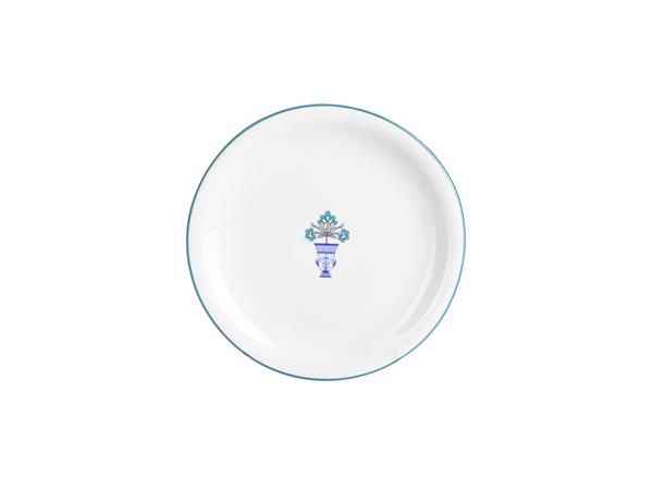 Тарелка мелкая 18 см, кант зеленый, Vaso Piccolo DS14