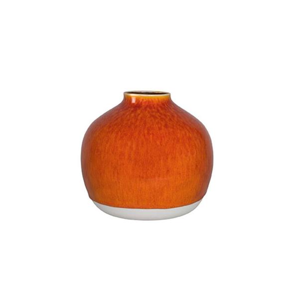 Ваза круглая d 16 см, h 17 см, цвет orange, Les Vases