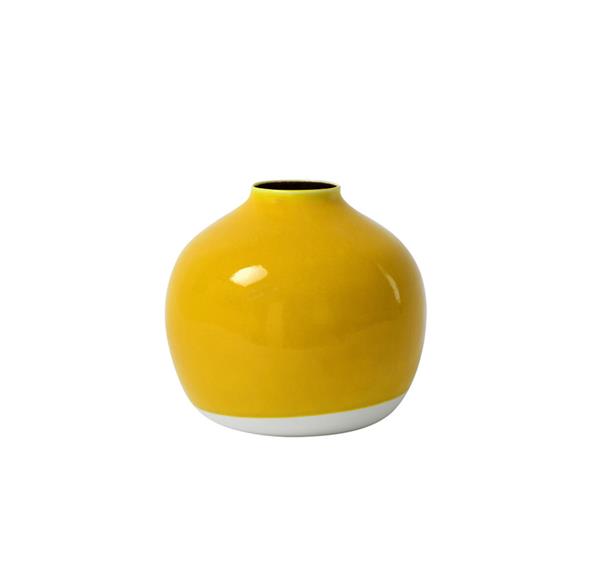 Ваза круглая d 16 см, h 17 см, цвет citron, Les Vases