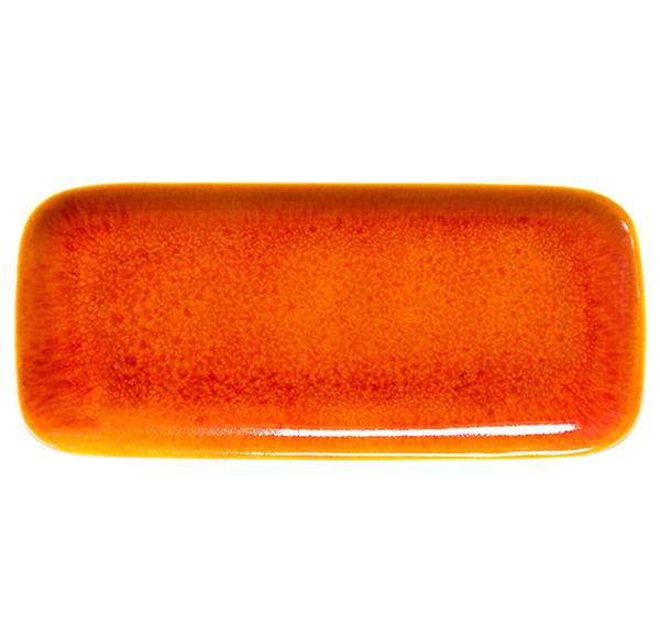 Блюдо прямоугольное 34x14,5 см, h 2 см, цвет orange, Tourron