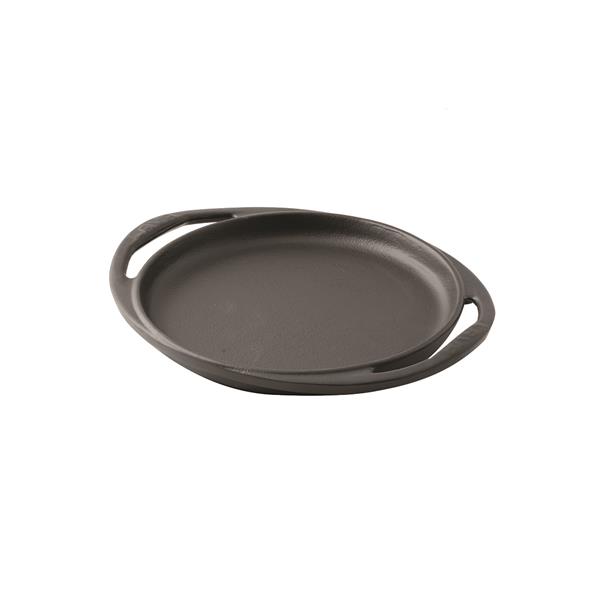 Frying / Grill Pan, Round, integral metal handles. Color:Black. Diameter(Ø)24cm.