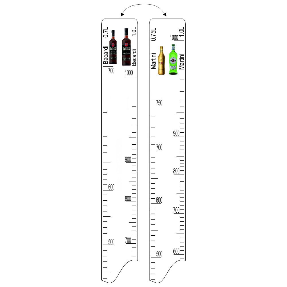 Барная линейка Martini (750мл/1л) / Bacardi (700мл/1л)