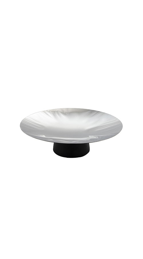 Подставка для торта 36 см. h=7 см. нерж. на ножке дерев. Abert /1/