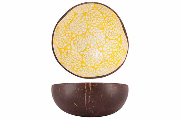 Чаша декоративная  YELLOW / EGGSHELL D14CM