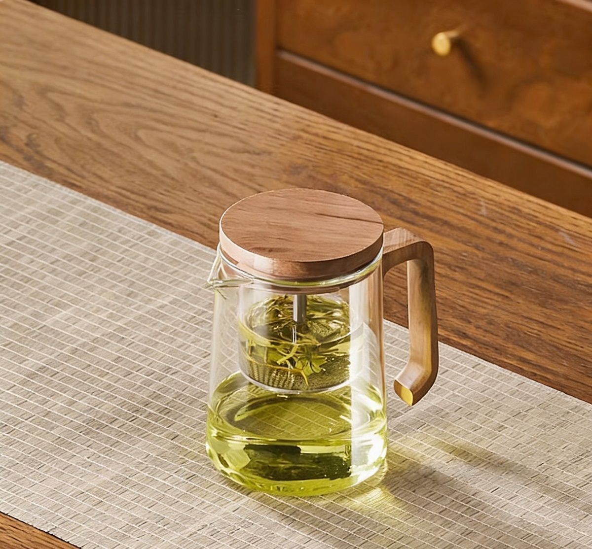 Чайник 500 мл,боросиликатное стекло,магнитный пресс  P.L. Proff Coffee