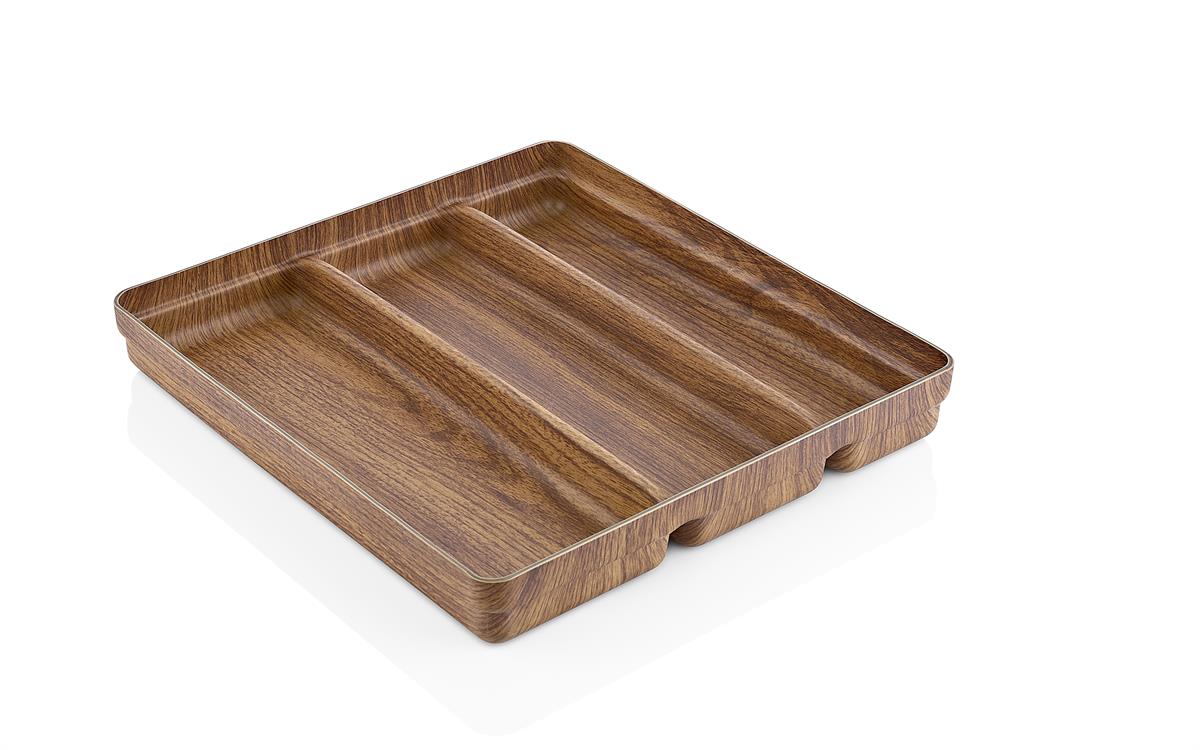 SERVICE CUTLERY TRAY - 3 COMPARTMENT