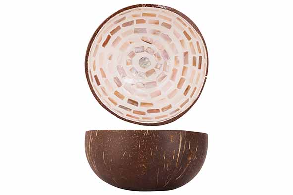 Чаша декоративная  BROWN MOSAIC CIRCLE D14CM