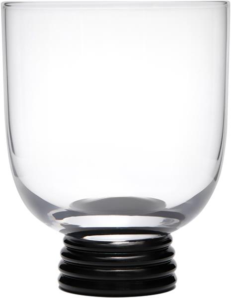 Бокал 280 мл, d 8 см h 10,2 см, цвет прозрачный / черный, Trevi