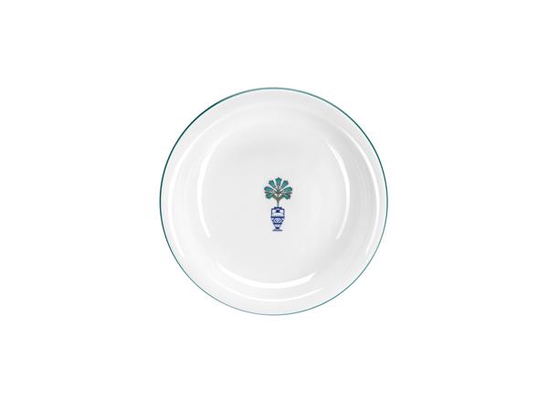 Тарелка глубокая 21 см, кант зеленый, Vaso Piccolo DS13
