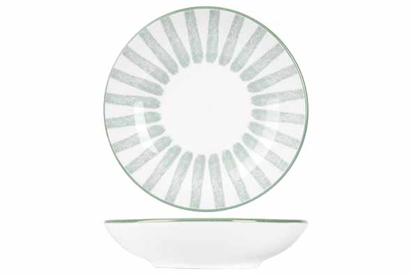 Розетка d 10,3 см h 2,3 см, цвет белый / зеленый