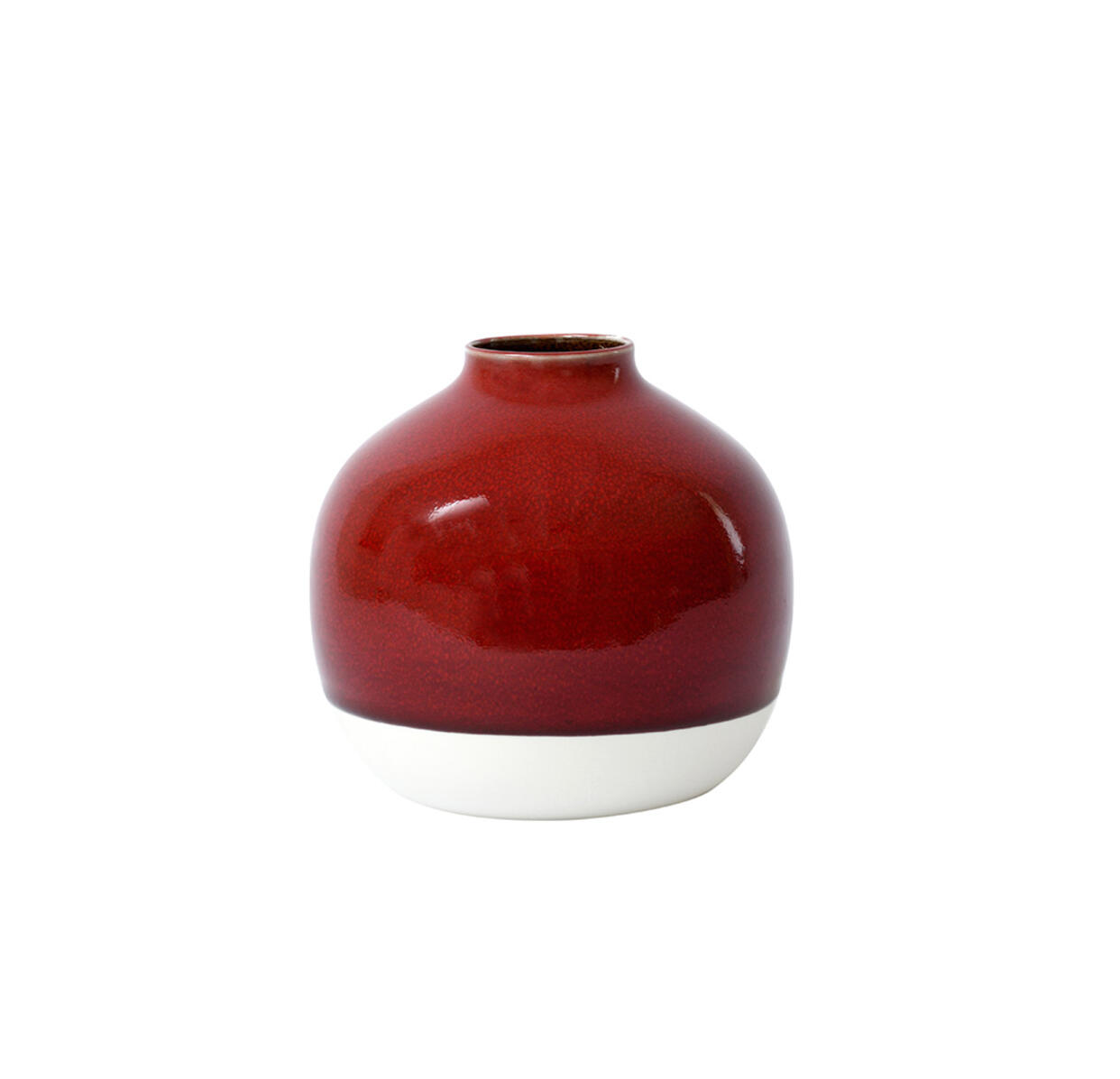 Ваза круглая d 16 см, h 17 см, цвет cerise, Les Vases