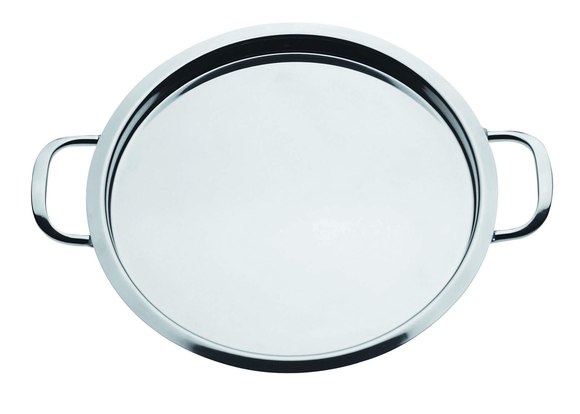 Поднос для подачи d=38 см. нерж. с ручками Abert /1/