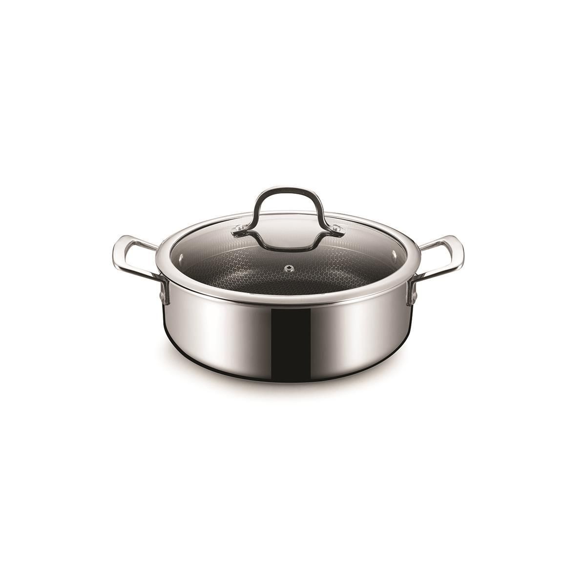 Кастрюля с крышкой,трех-слойная сталь, 3.4 литров,серия 