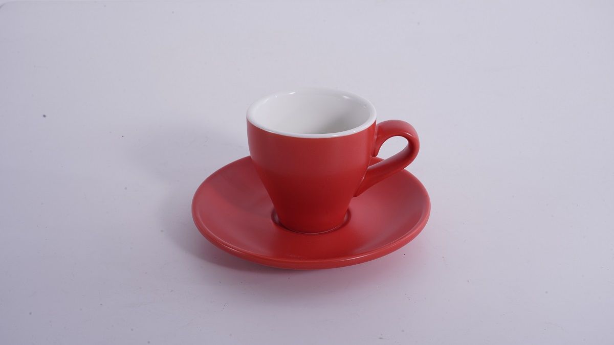 Кофейная пара Barista (Бариста) 80 мл,красный-матовый цвет, P.L.